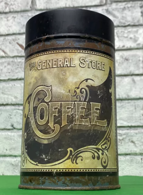 The General Store Coffee Tin Vintage Decroative Coffee Can-  Kitchen Decor