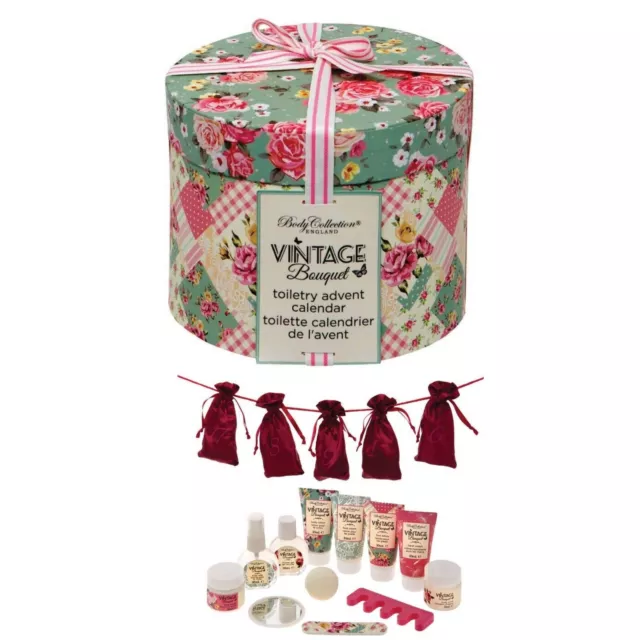 Body Collection Vintage Bouquet Toiletry -Christmas 2023 BUNTING Advent Calendar