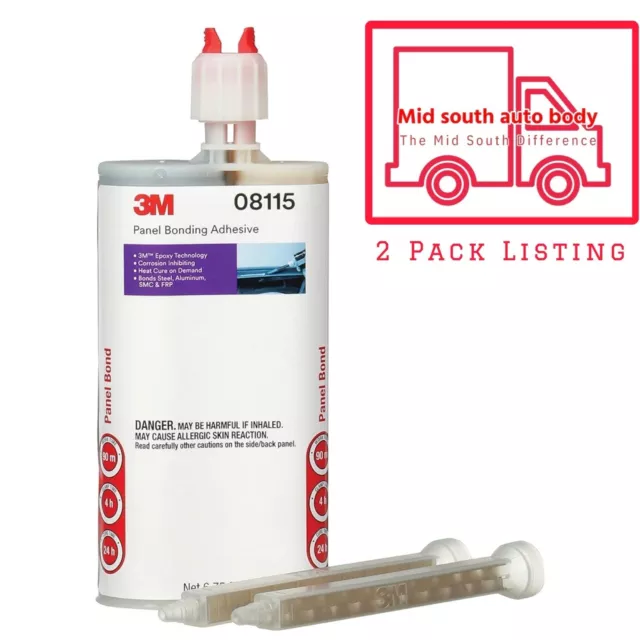 8115 3M 08115 Panel  Bonding Adhesive, 200 mL Cartridge, TWO PACK + Free ship