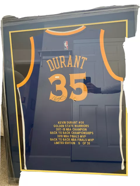 Kevin Durant year Autographed Framed Golden State Warriors Jersey W/COA