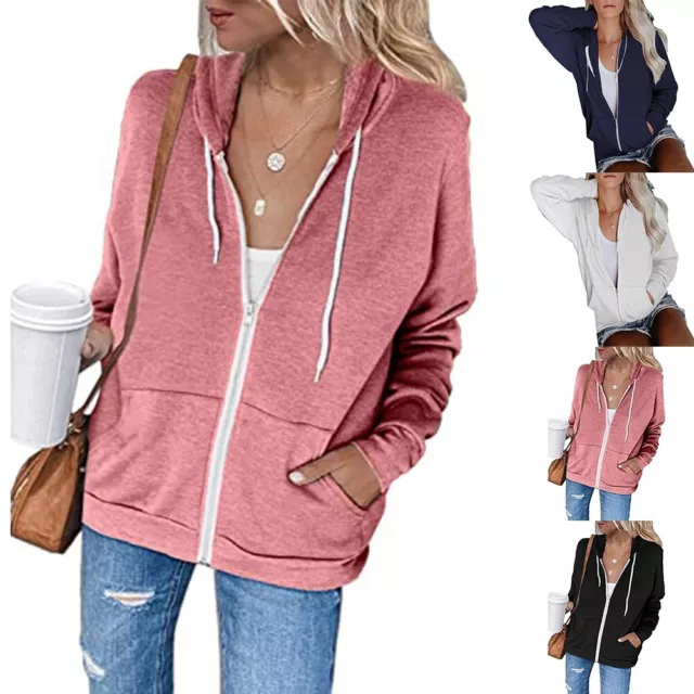 Daily Women Coat Sweatshirt Tops Long Sleeve Slight Strech Soft Casual