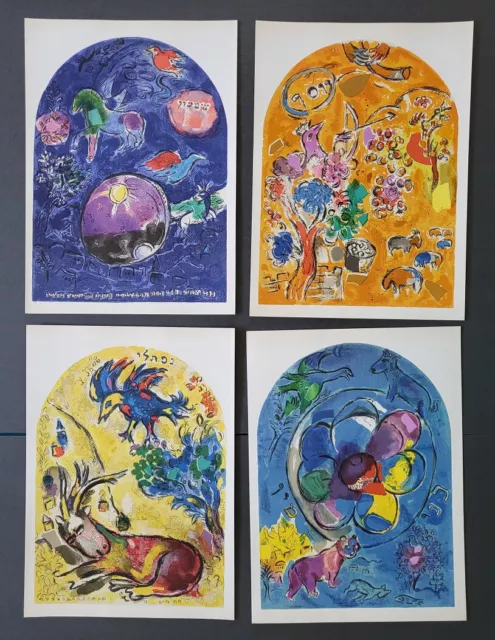 Marc Chagall "Jerusalem Windows" Set of 12 Original Lithographs 1962 Limited ed 3