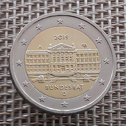 2 Euro Gedenkmünze Deutschland 2019 A, Bundesrat =