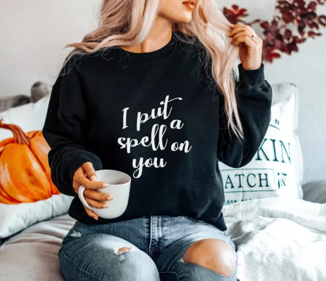 Felpa Halloween I Put A Spell On You Divertente Regalo Autunno