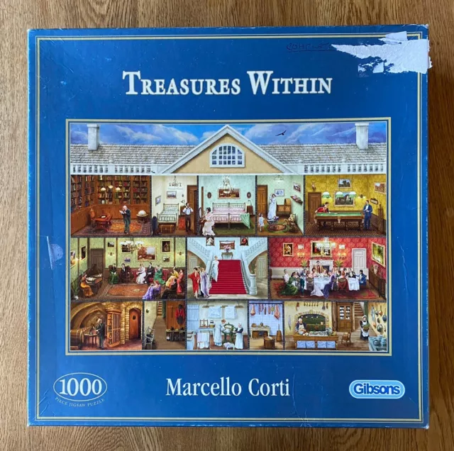 Gibsons 1000 Piece Jigsaw Puzzle “Treasures Within” By Marcello Corti  Complete