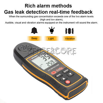 0~2000PPM Portable CO Exhaust Gas Combustion Emission Concentration Detector