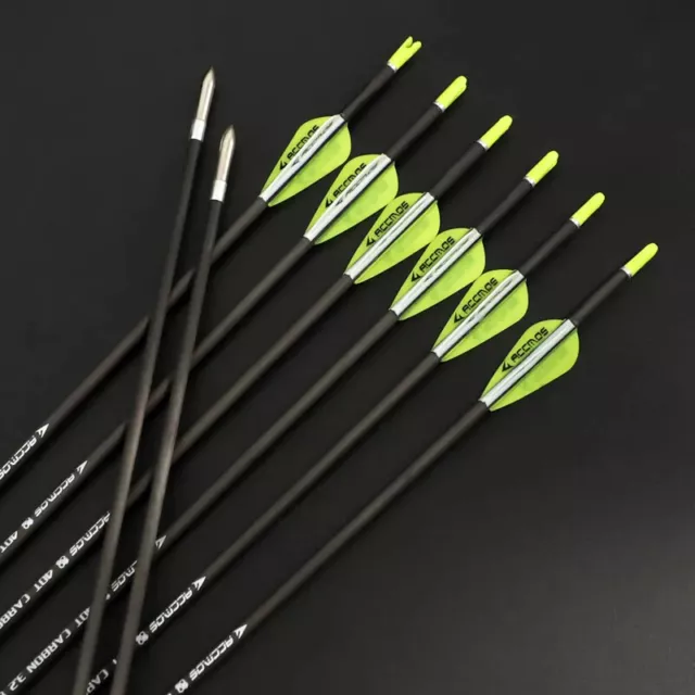 6-12pc ID 3.2mm Carbon Arrow Archery for Compound Bow Shooting