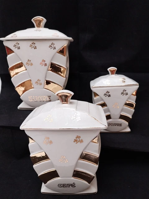 Lot De 5 Pots à épices En Porcelaine Blanche - Série 535.5 - Occasion Bon état