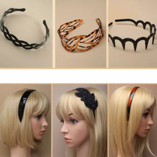 Hair Alice Band Headband Women Hairband Hoop Knot Twist DIY Tort Wide GripTeeth