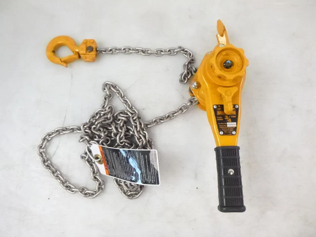 Harrington LB008 Lever Chain Hoist 1500lb Load Capacity 10' Hoist Lift