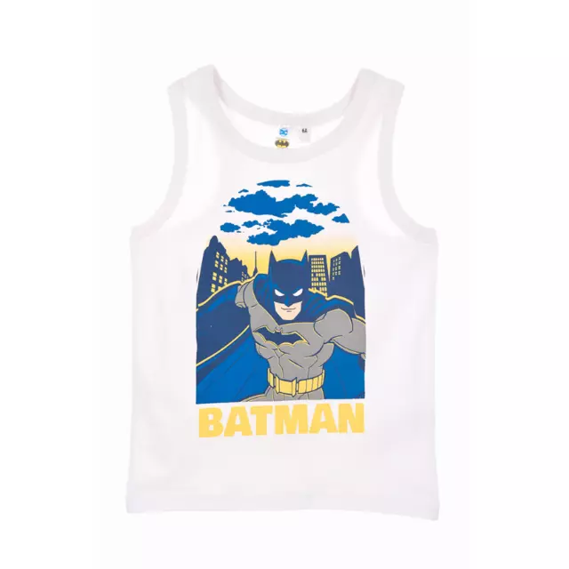 Canotta Batman Maglietta Bambino Sun City - We1197Bianco