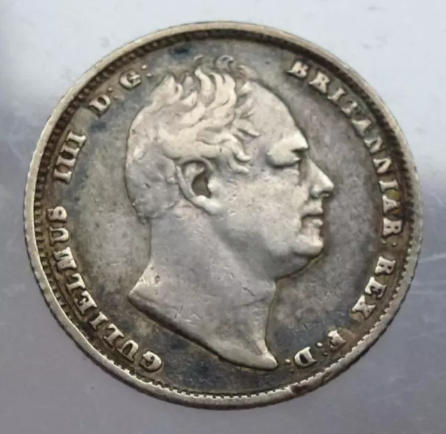 1834 William IV sixpence in good grade