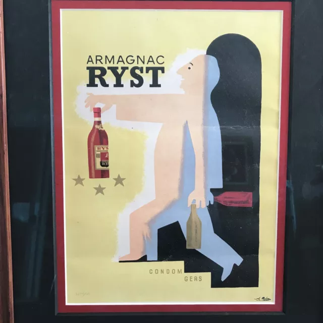 Raymond Savignac (1907-2002):  Armagnac Ryst, Original Vintage Poster From 1943 3