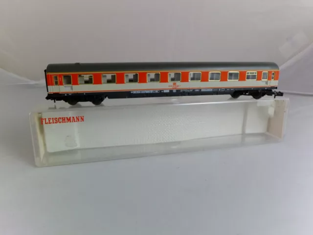 Fleischmann N gauge 8118 DB All 1st class passenger coach.Orange/grey pop livery