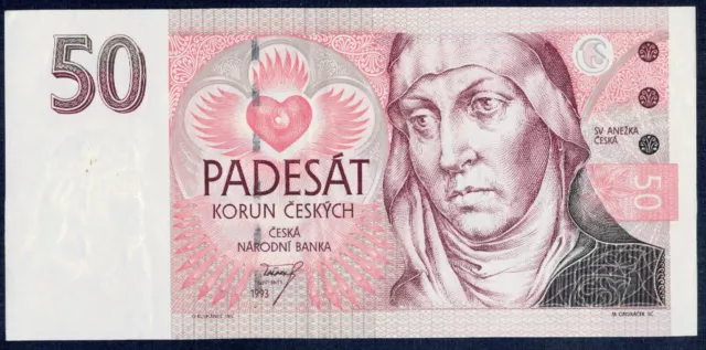 Der Republik Tschechien - 50 Korun (Mensch) 1993 Fior Von Druck - Gian 1