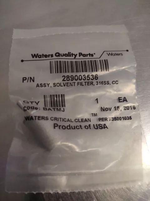 Waters	289003536	Waters Uplc Solvent Filters Critical Clean REPLACED BY WAT02553