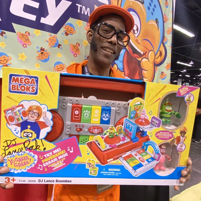 NIB YO GABBA GABBA Mega Bloks DJ Lance Musical Boombox Rare Signed