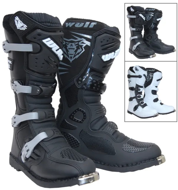 Wulfsport Track Star Adult Motocross Boots Off Road ATV Dirt Bike Wulf All Sizes