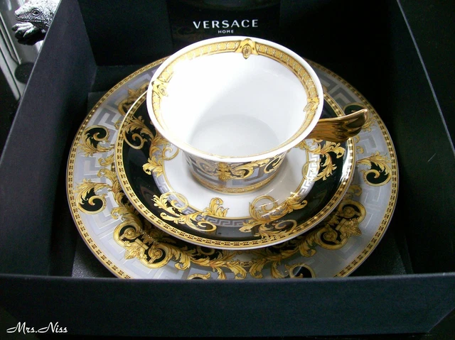 Rosenthal Versace Prestige Gala Set Teller + Tasse 25 Jahre Versace *NEU & OVP* 6