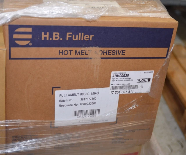 15KG BOX OF H B FULLER HM0038C Hot Melt Adhesive Glue Pellets £66.29