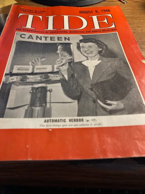 Vintage 1946 Canteen "Tide" Magazine