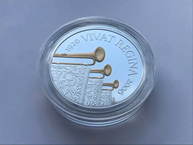 2006 Prova D'Argento Piedfort Regina Elisabetta II 80TH Cinque 2.3kg Moneta
