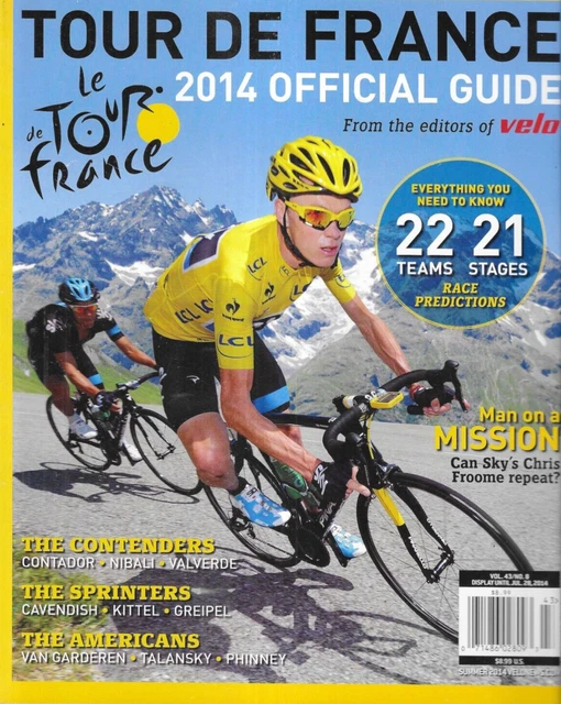 TOUR DE FRANCE Magazine Official Guide 22 Teams 21 Stages Race