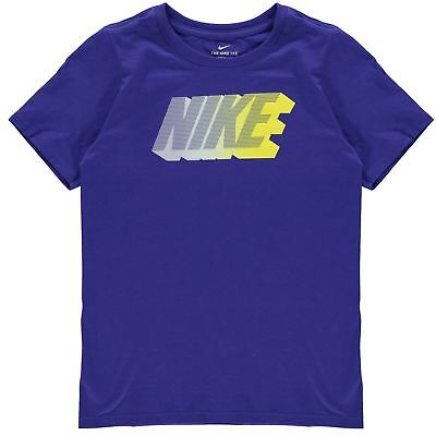 NEW 2021 Boys Nike Just Do It Lightweight T Shirt Cotton Top Age 7-13 Deep Night