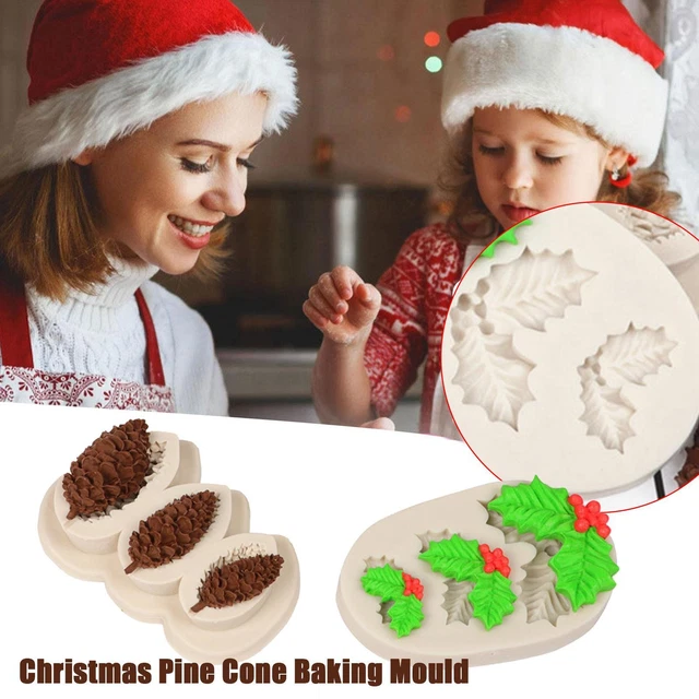 Pinecone pinecones Winter Christmas Forest Silicone xp-C Mold, Icin Cake K4F5