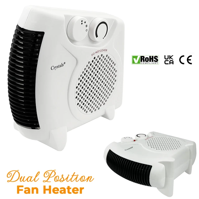 FAN HEATER 2KW 2000W Portable SILENT Electric FH06 Hot & Cold Air