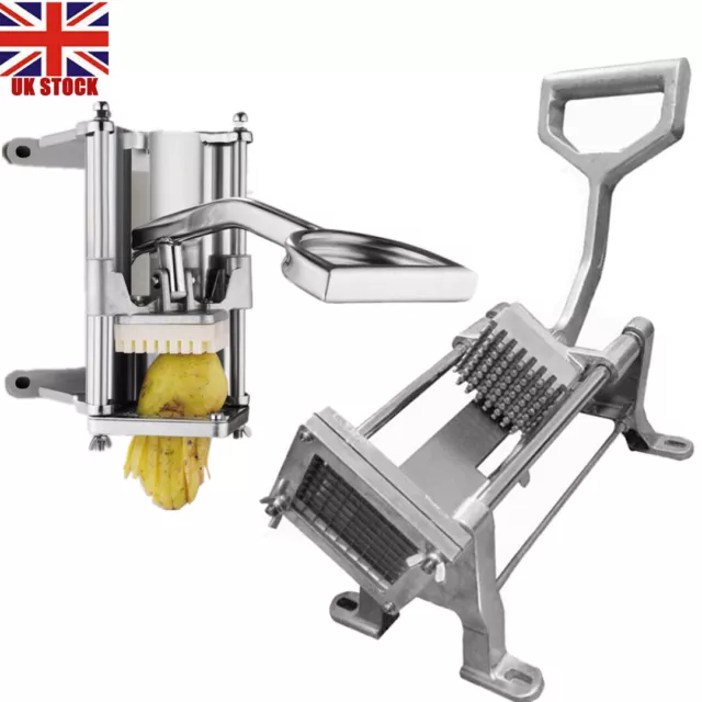 Horizontal&Wall-mounted Potato Chipper Fries Slicer Cutter Chipper Maker Tool UK