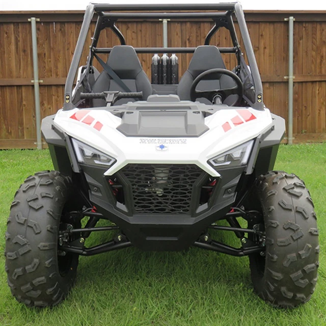 MDPROMCP Polycarbonate Rear Windshield For Polaris RZR 200 (2022-2025) – Scratch Resistant, Fits Soft/Hard Roofs, Easy Strap Installation