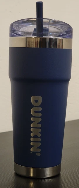 2022 DUNKIN' DONUTS 24 Oz Travel Mug / Tumbler Stainless Steel NAVY BLUE *NEW*