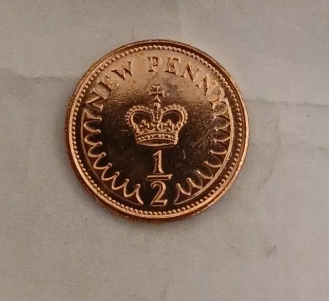 Half Penny Coin 1975 - 1/2 Penny - Queen Elizabeth II - British Coins