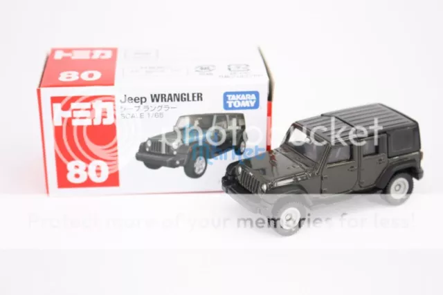 Takara Tomica Tomy #80 Jeep WRANGLER Black Scale 1/65 Diecast Toy Car Japan 2015