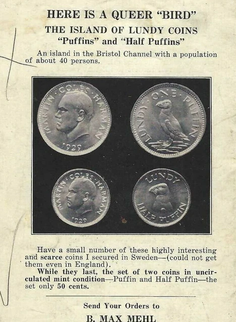 AA-093 TX Fort Worth Mehl's Coin Circular Catalog May 1932 Articles and Sales