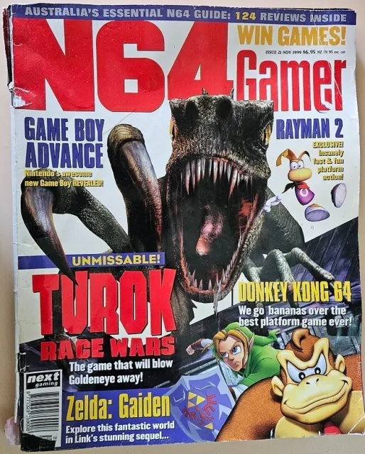 Vintage 1999 N64 Gamer Magazine Issue 21 Rayman Zelda Donkey Kong