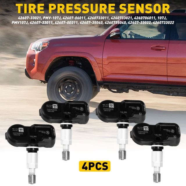 4x TPMS 42607-33021 PMV-107J For Toyota Lexus Scion Tire Pressure Sensor Black