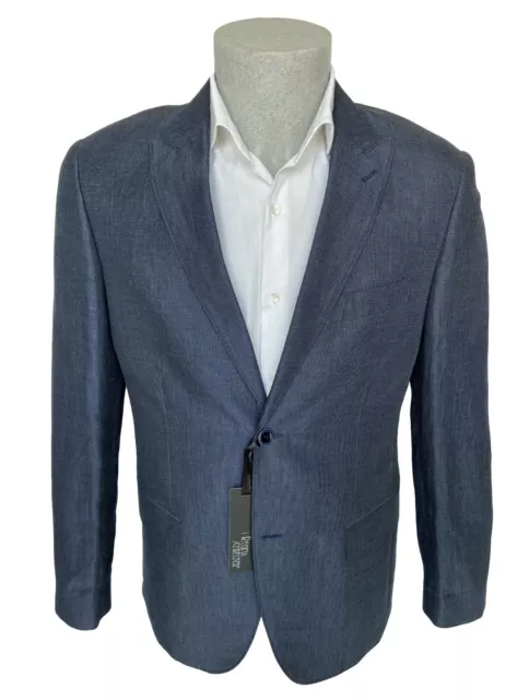 Giacca estiva uomo REGINA SCHRECKER, blu millerighe in misto lino DROP 6, -70%.