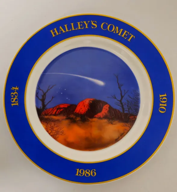 VINTAGE WESTMINSTER FINE CHINA COLLECTOR PLATE “Halley’s Comet Over The Olgas”