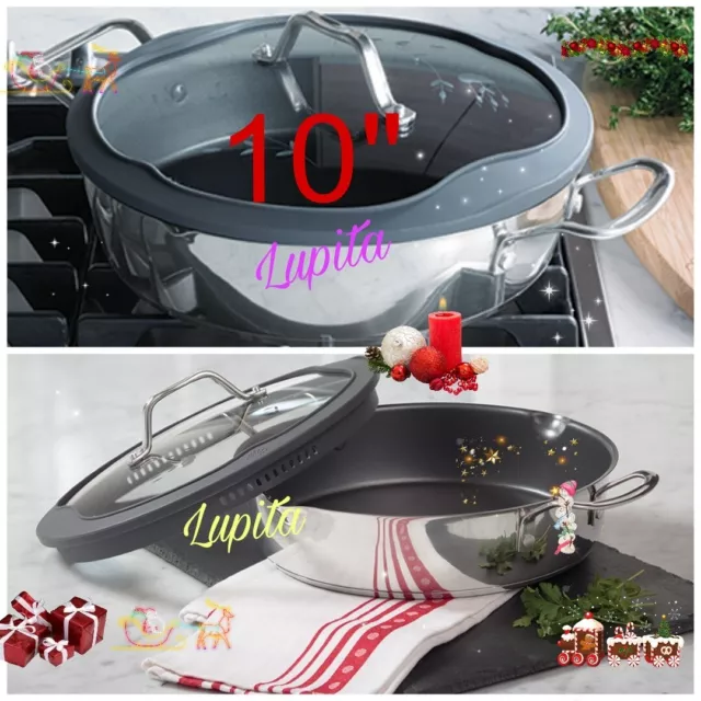 NEW Princess House 10 Straining Nonstick Skillet with Silicone Lid - This  is a very useful piece of Co…