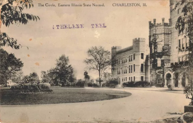 The Circle Eastern Illinois State Normal School Charleston IL 1915 Postcard