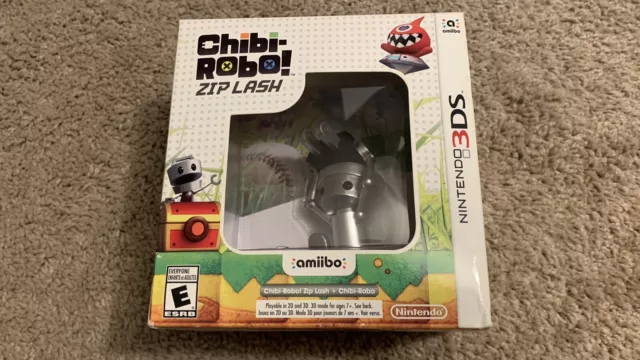 Chibi-Robo! Zip Lash w/ Amiibo Bundle (Nintendo 3DS, 2015) Game - New SEALED