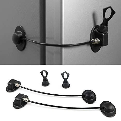 2Pack Magnetic Refrigerator Locks, Child Safety for Fridge, Cabinet, Drawer