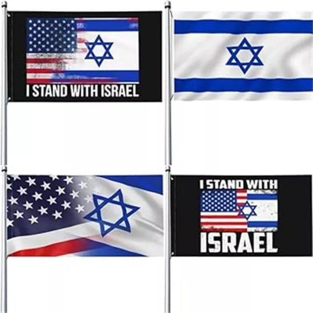 with Brass Grommets Israel Banners 90*150cm I Stand with Israel Flag  Outdoor