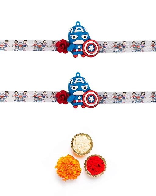 LITTLOO Avengers Rakhi for Kids | Premium Toy Skin-friendly - [Pack of 2]