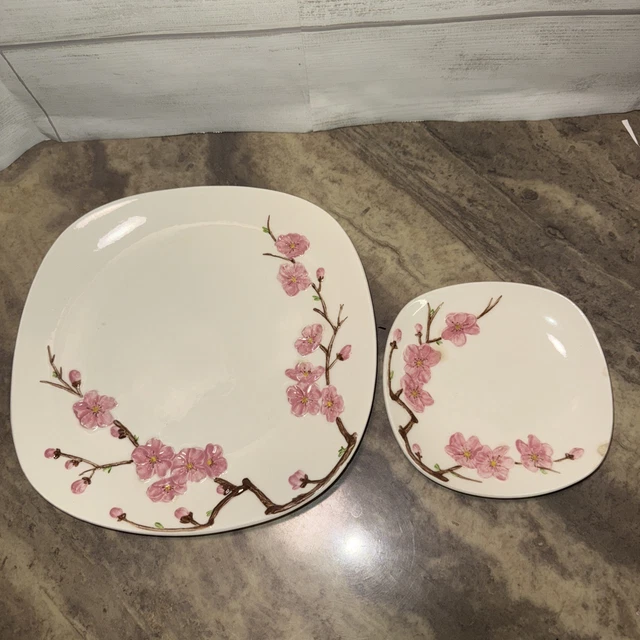 METLOX POPPYTRAIL PEACH Blossom 10” Dinner Plates Made in