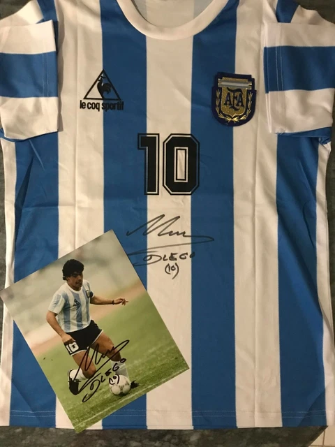 Diego Armando Maradona Maglia   Autografata Foto PhotArgentina Autograph Jersey 