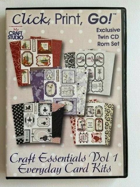 My Craft Studio - Click Print Go - Craft Essentials Vol 1 - Doble Cd