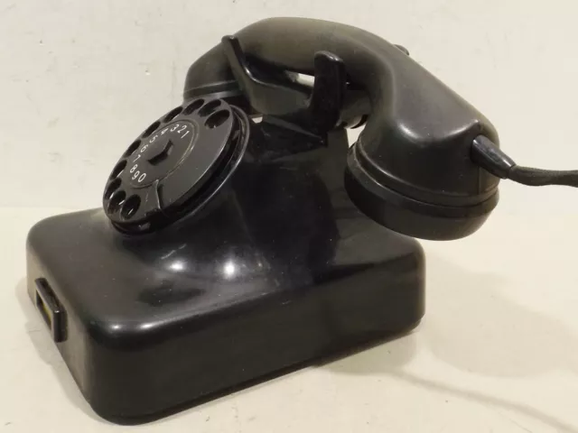 Vecchio Nera WH Bachelite Post Tavolo Standtelefon 1952 Vintage Deco Hobbisti 2